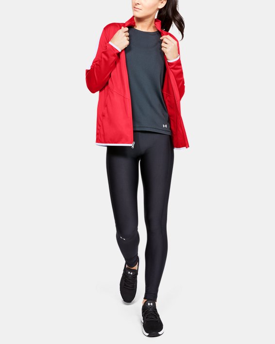 Women's UA Rival Knit Jacket, Red, pdpMainDesktop image number 0
